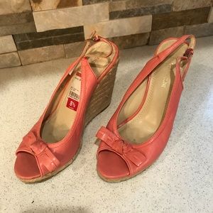 New Enzo Angiolini coral pink espadrilles size 8.5